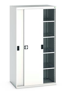 Bott Cubio Sliding Solid Door Cupboards with shelves and drawers 1600mm high option available Bott Cubio Cupboard with Sliding Doors 2000H x1050Wx650mmD